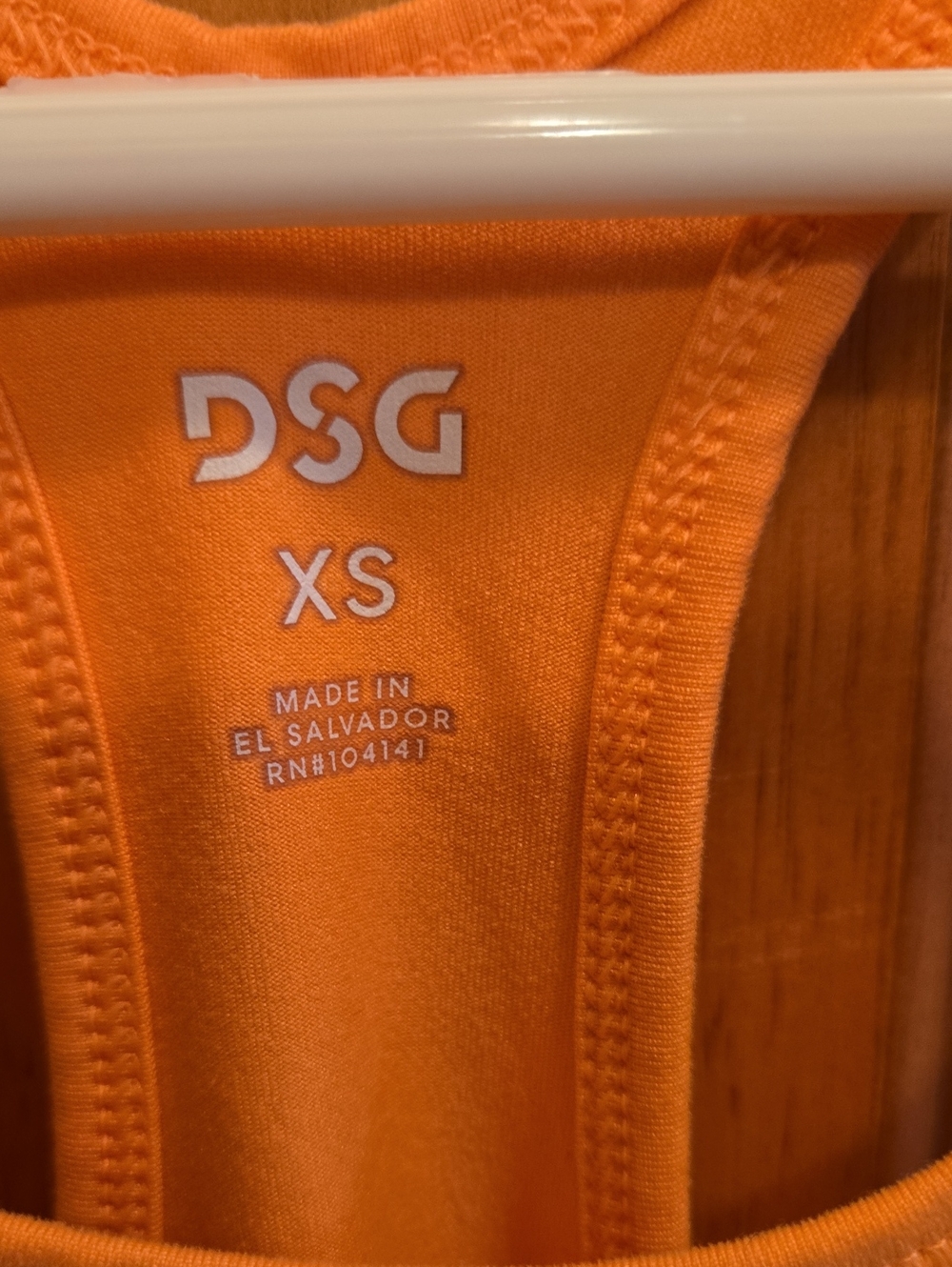 DSG Bright Orange Racerback Tank - Picture 3 of 5